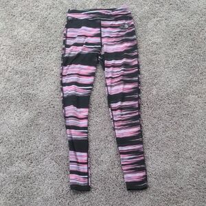 The North Face Kids Leggings - Pink and Black Stripes